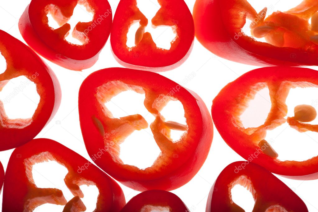 Background from chilli pepper slices