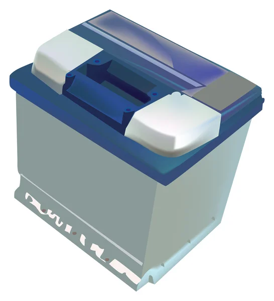 Batterie de stockage de voiture isolé sur blanc — Image vectorielle