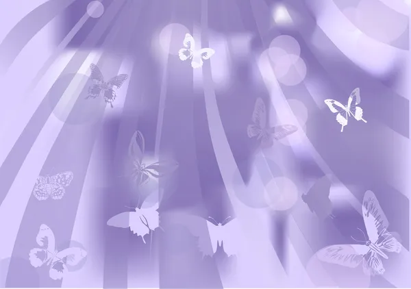 Mariposas lila fondo ilustración — Vector de stock