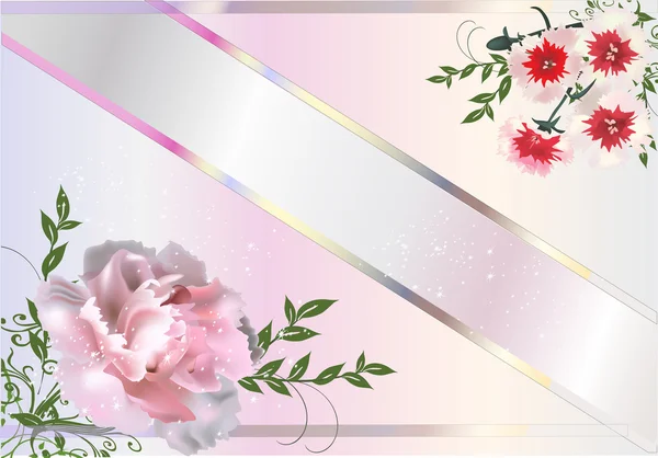 明るいピンクの花の装飾 — ストックベクタ