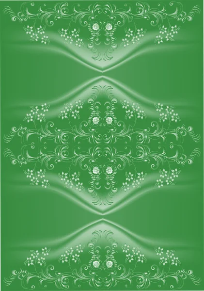 Floral green background illustration — Stock Vector