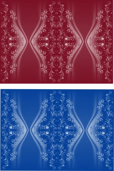 Red and blue decoration backgrounds — Stock Vector