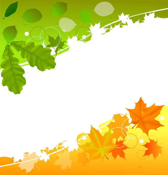 Sommaren och hösten bakgrund — Stock vektor
