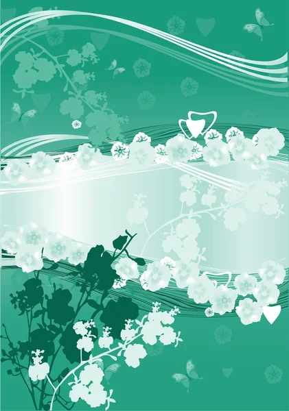 Abstrakte grüne Natur Hintergrund Illustration — Stockvektor