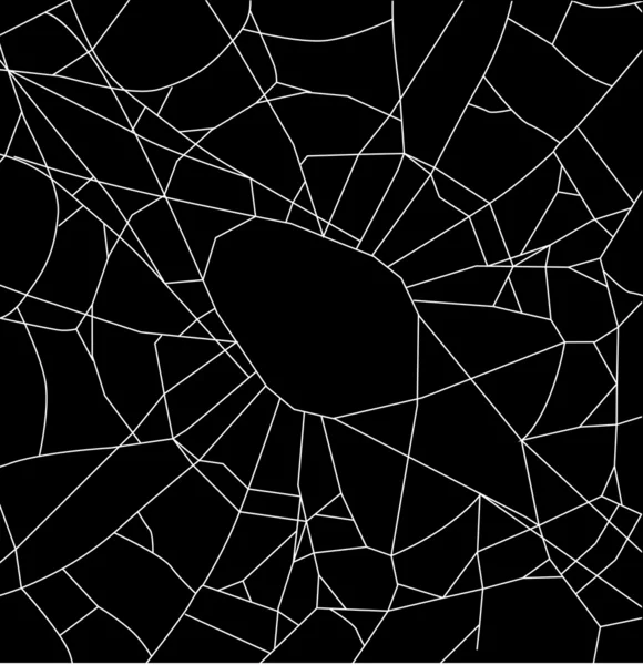 Square spider web isolated on black — Stock Vector