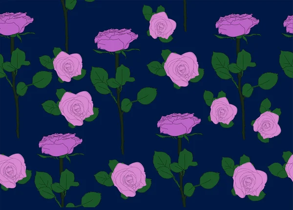 Lila Rózsa virág háttér — Stock Vector