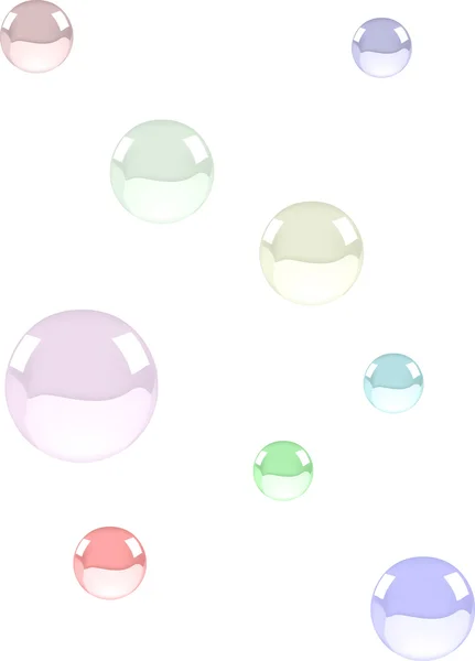 Abstrakte Blasen auf weißem Hintergrund — Stockvektor
