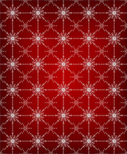 Sömlös röda snöflinga bakgrund — Stock vektor
