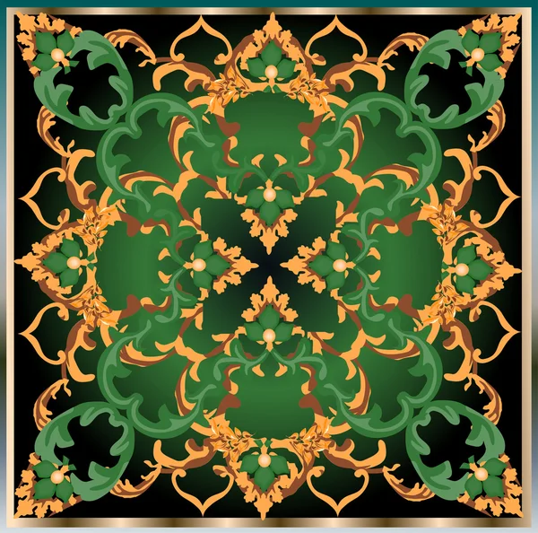 Зеленый и желтый абстрактный квадратный фон — стоковый вектор