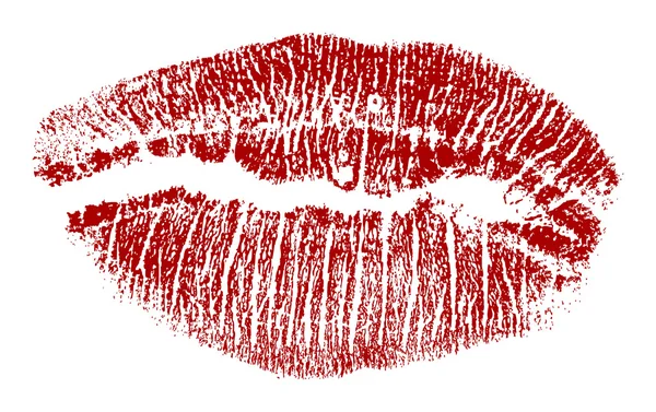 Illustration with dark red lipstick — Stock Vector