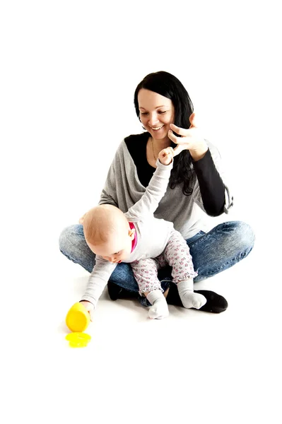 Mãe com bebê menina — Fotografia de Stock