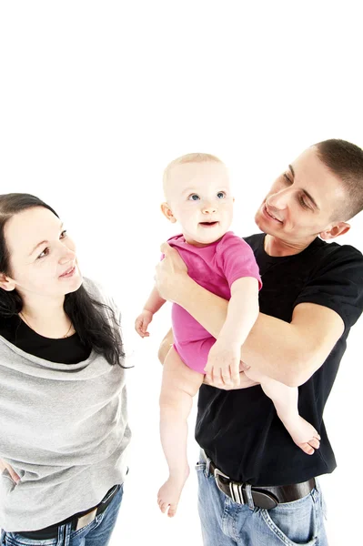 Family with they baby — Stock Photo, Image
