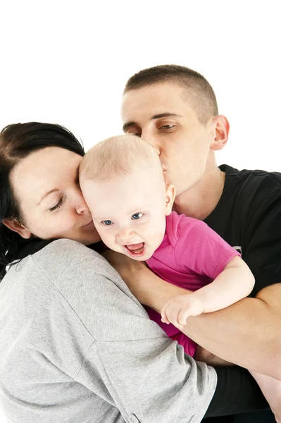 Familj med de baby — Stockfoto