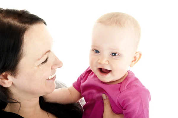 女の赤ちゃんと母親 ロイヤリティフリーのストック画像
