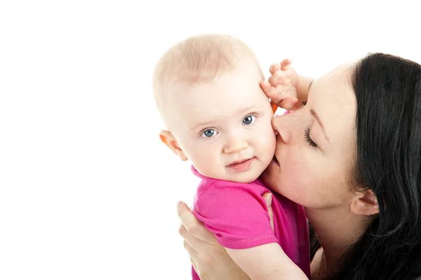 女の赤ちゃんと母親 ストック画像