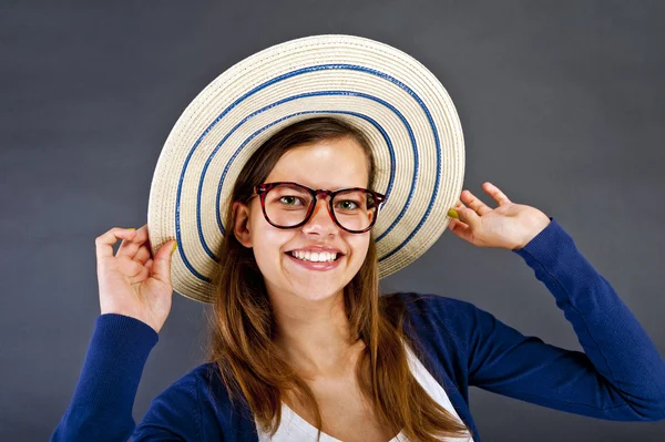 Woman With Hat — Stock Photo, Image