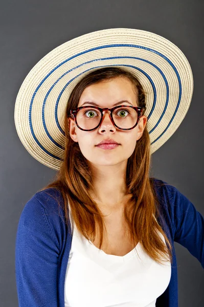Woman With Hat — Stock Photo, Image