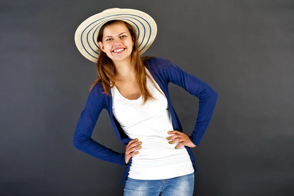 Mulher com chapéu — Fotografia de Stock