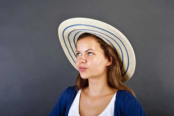 Žena s kloboukem — Stock fotografie