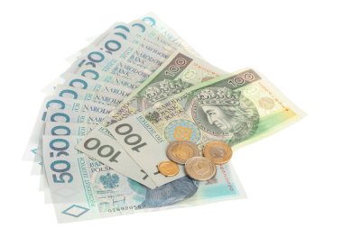 Polish money isolated clipart