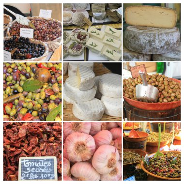 Provence market collage clipart
