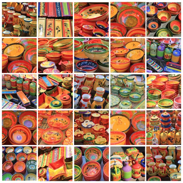 Provence aardewerk collage — Stockfoto