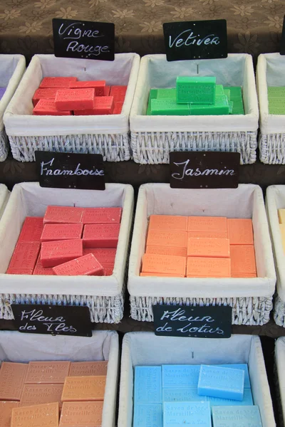 Colorful bars of soap — Stockfoto
