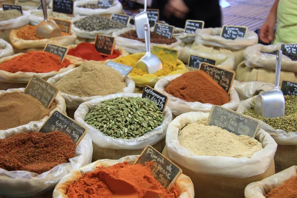 Herbs and spices on a french market — Stock Photo, Image