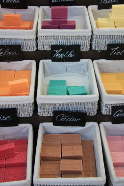 Colorful bars of soap