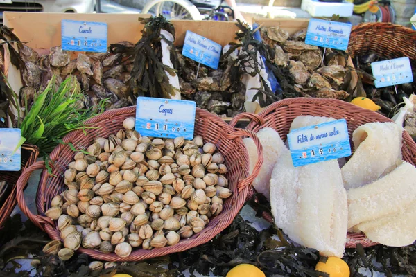 Pesce fresco in un mercato del pesce — Foto Stock