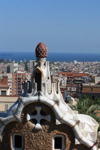 Uitzicht vanaf Park Guell, Barcelona — Stockfoto