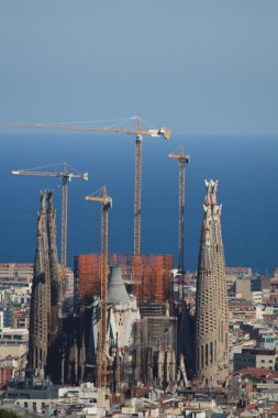 Sagrada familia barcelona, park guell görünümünden