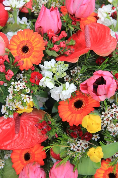 Blomsterarrangemang i ljusa färger — Stockfoto