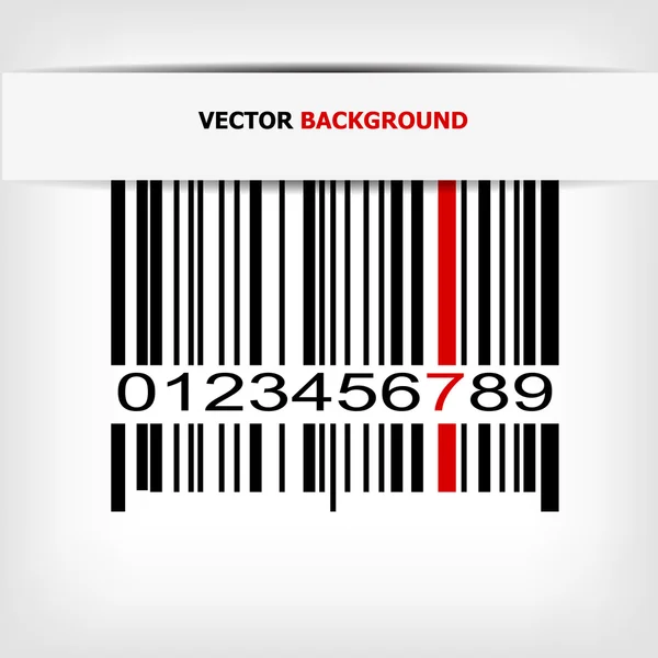 Imagem de código de barras com faixa vermelha — Fotografia de Stock