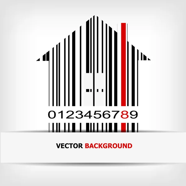 Barcode image with red strip — Stock Photo, Image