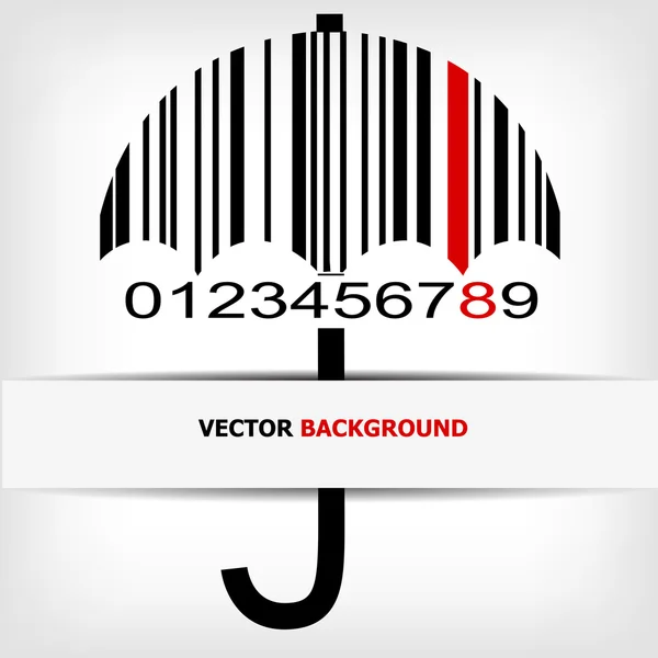 Afbeelding van een streepjescode met rood reep — Stockfoto