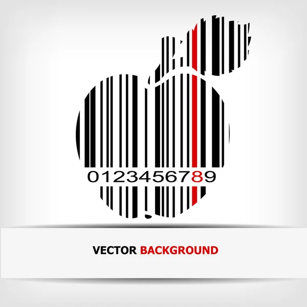 Barcode image with red strip — Stock Photo, Image