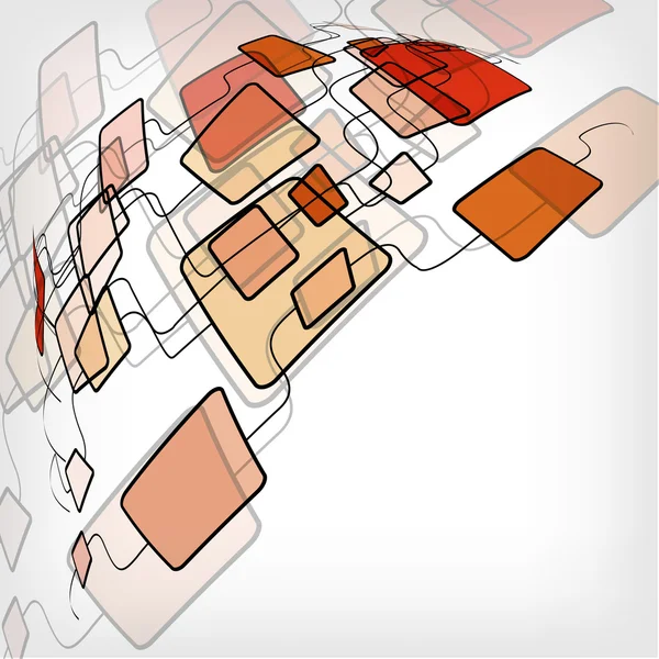 Retro Abstract Design Colorful Square Template — Stock Photo, Image