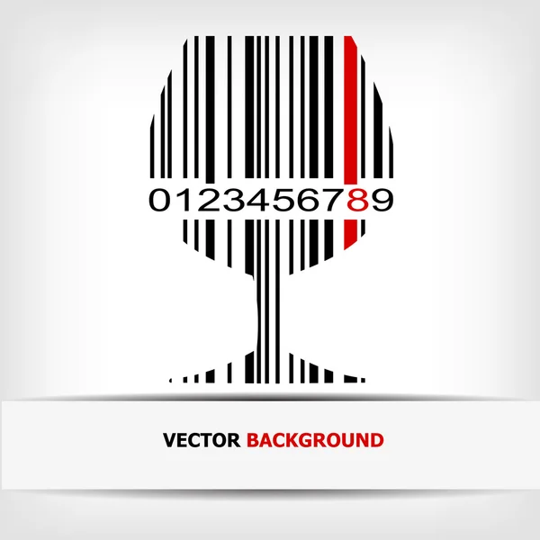Barcode-Bild mit rotem Streifen — Stockfoto