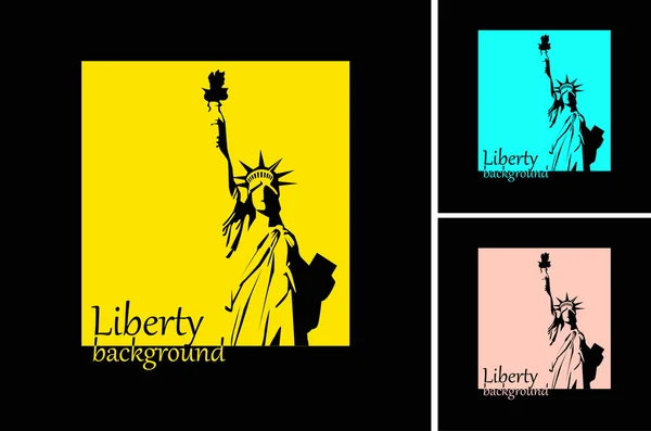 The retro Statue of Liberty background — стокове фото