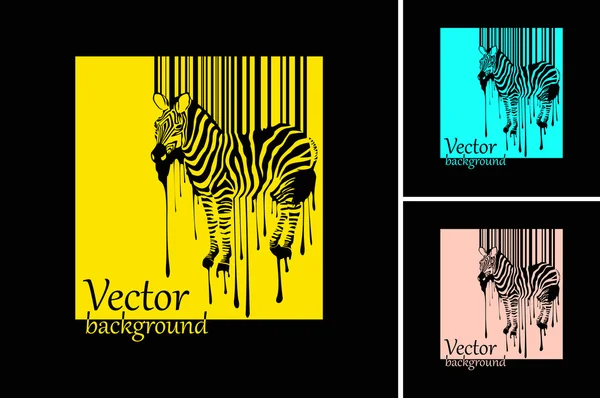 Silhouette astratta zebra con codice a barre — Foto Stock