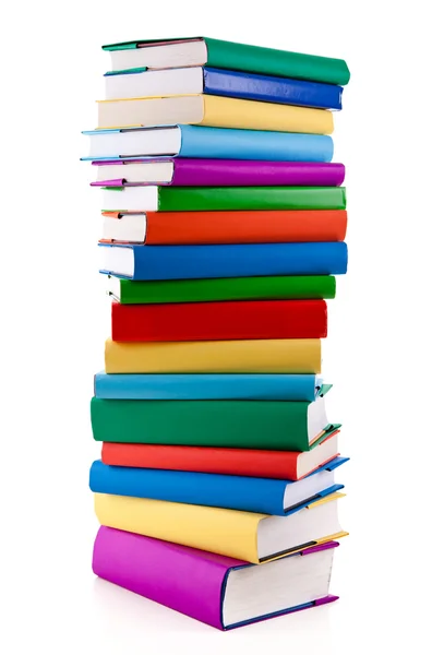 Pile of books on white background — Stock Photo, Image
