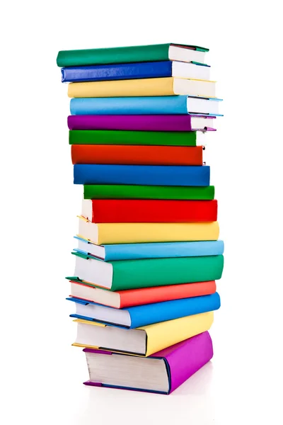 Pile of books on white background — Stock Photo, Image