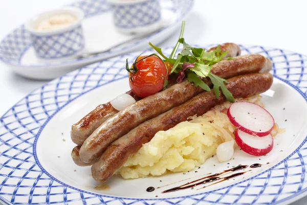 stock image Sausage with potatoes