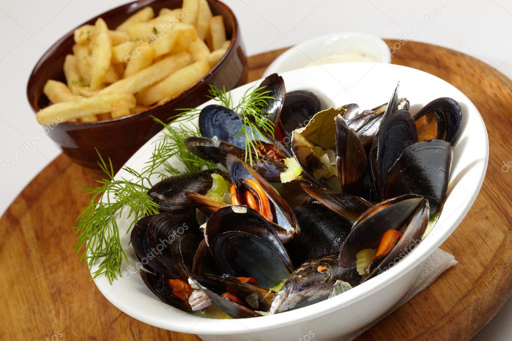 Mussels with french fries
