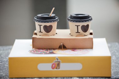 Paper coffee cup to go clipart