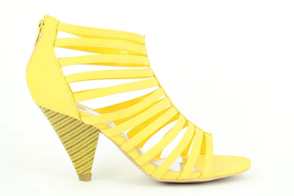 Sapato amarelo verão — Fotografia de Stock