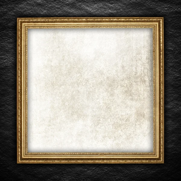 Template background - rough wall and picture frame — Stock Photo, Image