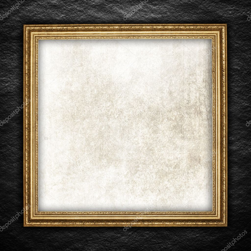 Template background - rough wall and picture frame