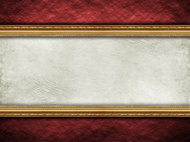 Template background - rough wall and picture frame clipart